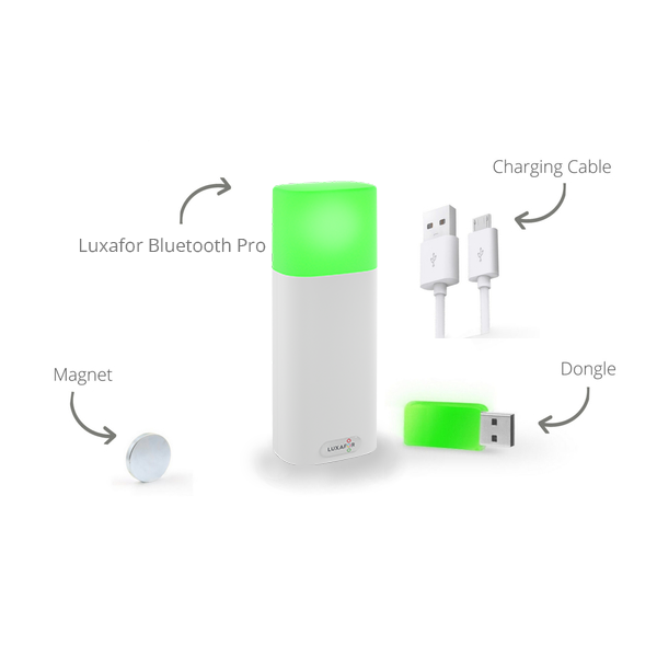 Luxafor Bluetooth Pro – Meeting Room Availability Indicator 49 Luxafor Bluetooth Pro is a wireless LED busy light that connects to your computer or mobile device via Bluetooth.