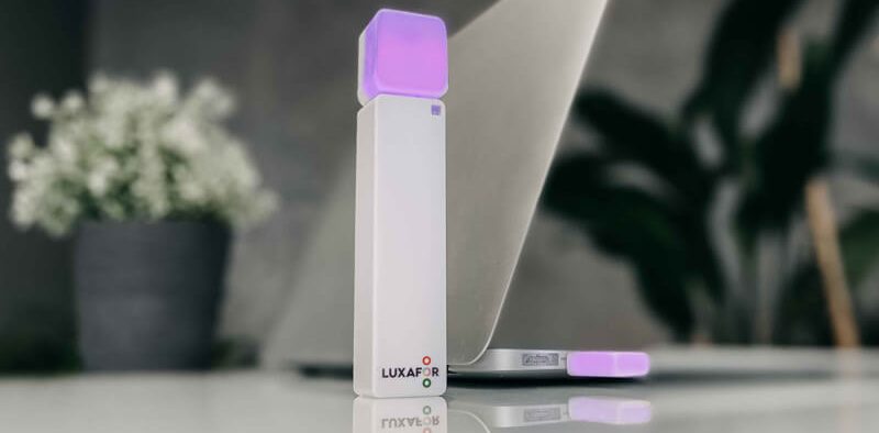 Luxafor Bluetooth is a wireless and software-controlled LED office busy light that allows managing notifications and workplace availability Luxafor Bluetooth is a wireless and software-controlled LED office busy light that allows managing notifications and workplace availability