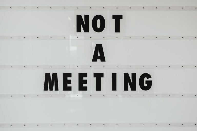 How To Recharge Your Mind For Increased Productivity 5 Not a meeting sign Luxafor