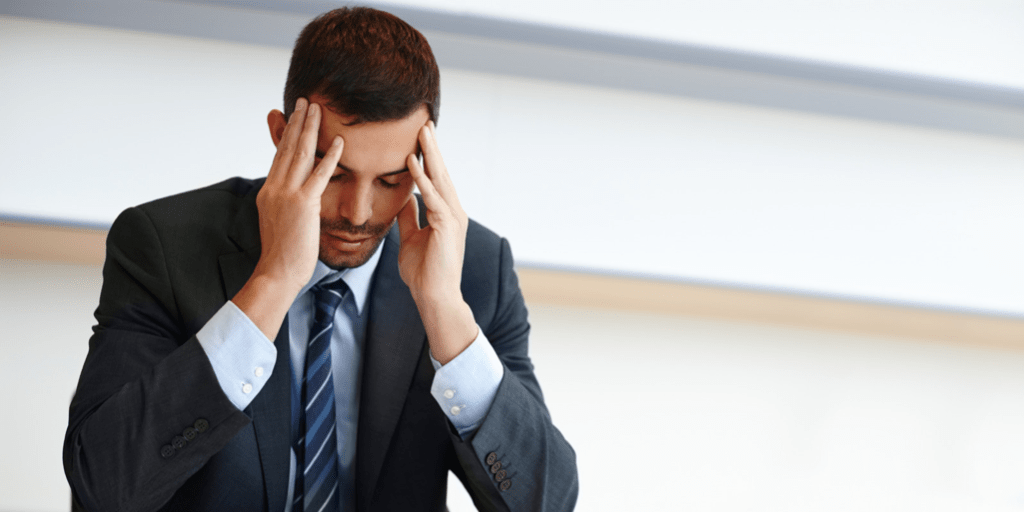 Delegation & Management: A New CEO’s Guide to Increasing Productivity in a Rapidly Expanding Company 9 Stressed man office