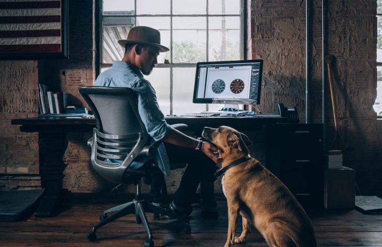 9 Ways to Organize Your Office Desk for Productivity 11 Work from home dog