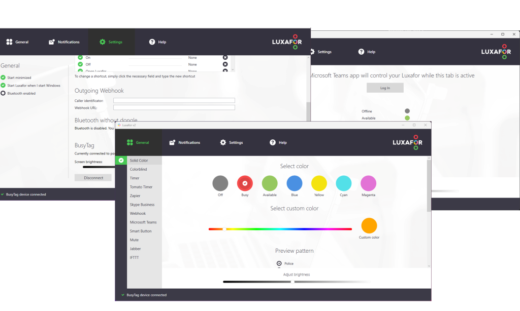 Busy Tag - Your Digital Canvas 31 Busy Tag software - Luxafor integration